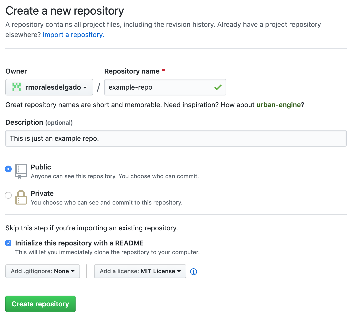 Setting up a repository